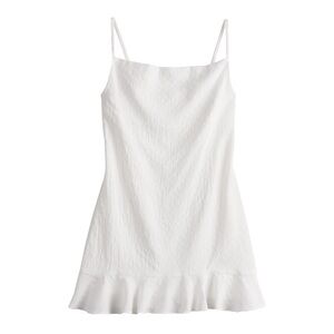 Juniors' Live To Be Spoiled Cami Strap Flounce Mini Dress